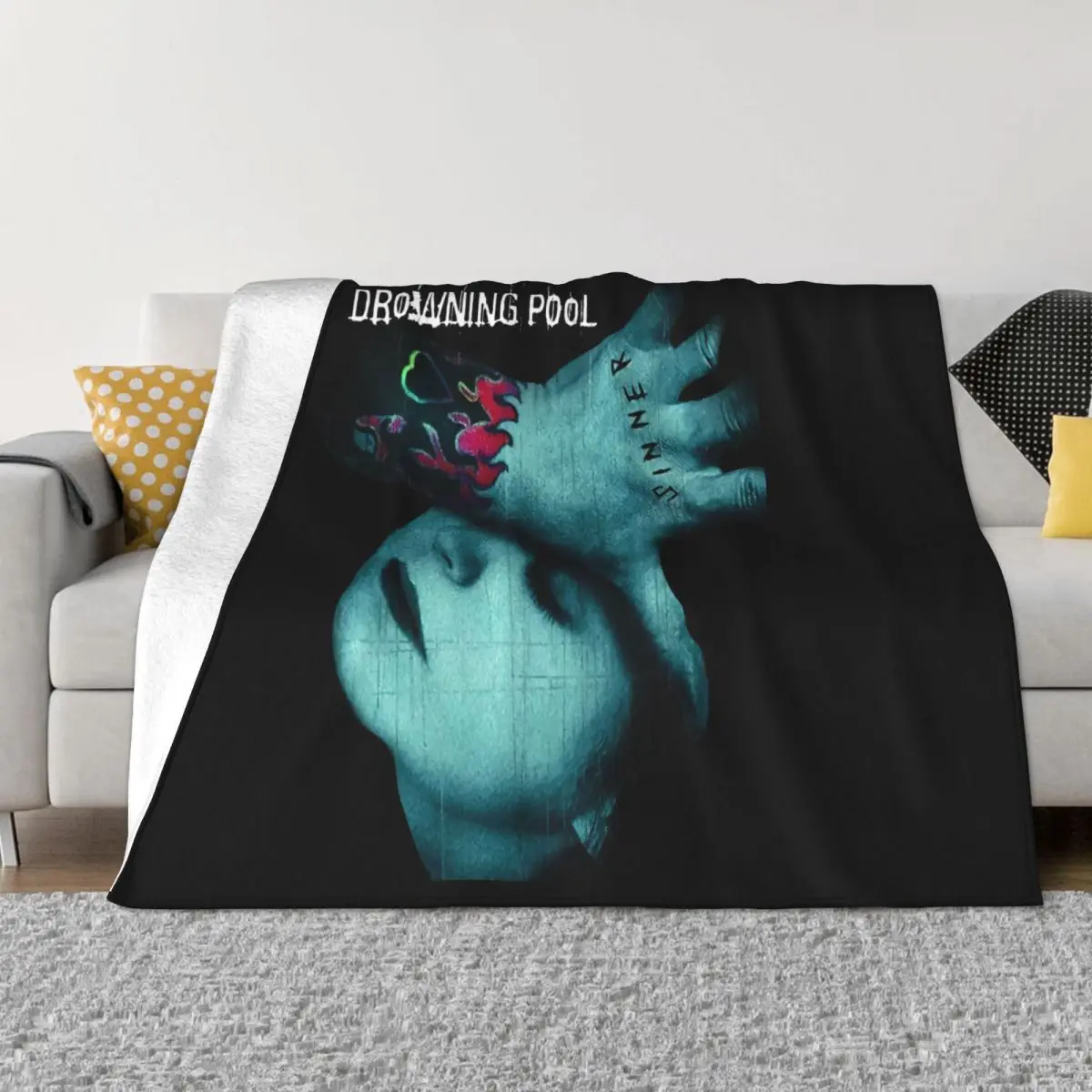 Hot Drowning Pool Sinner 1 Quilt Blanket Throw Blanket Blankets And Throws Throw Blanket