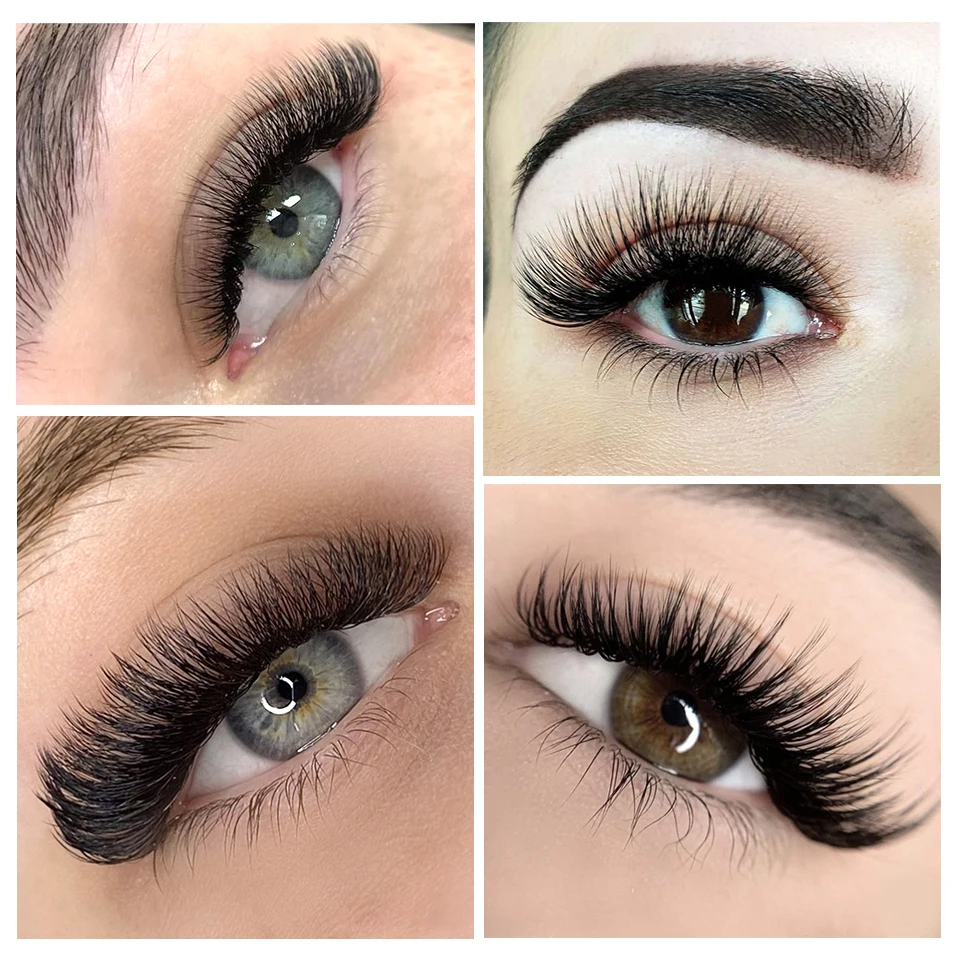 AGUUD  8 Rows Faux Cils Lashes Individual Eyelash Extension Matte Professional Soft and Natural Makeup Premium Eyelashes