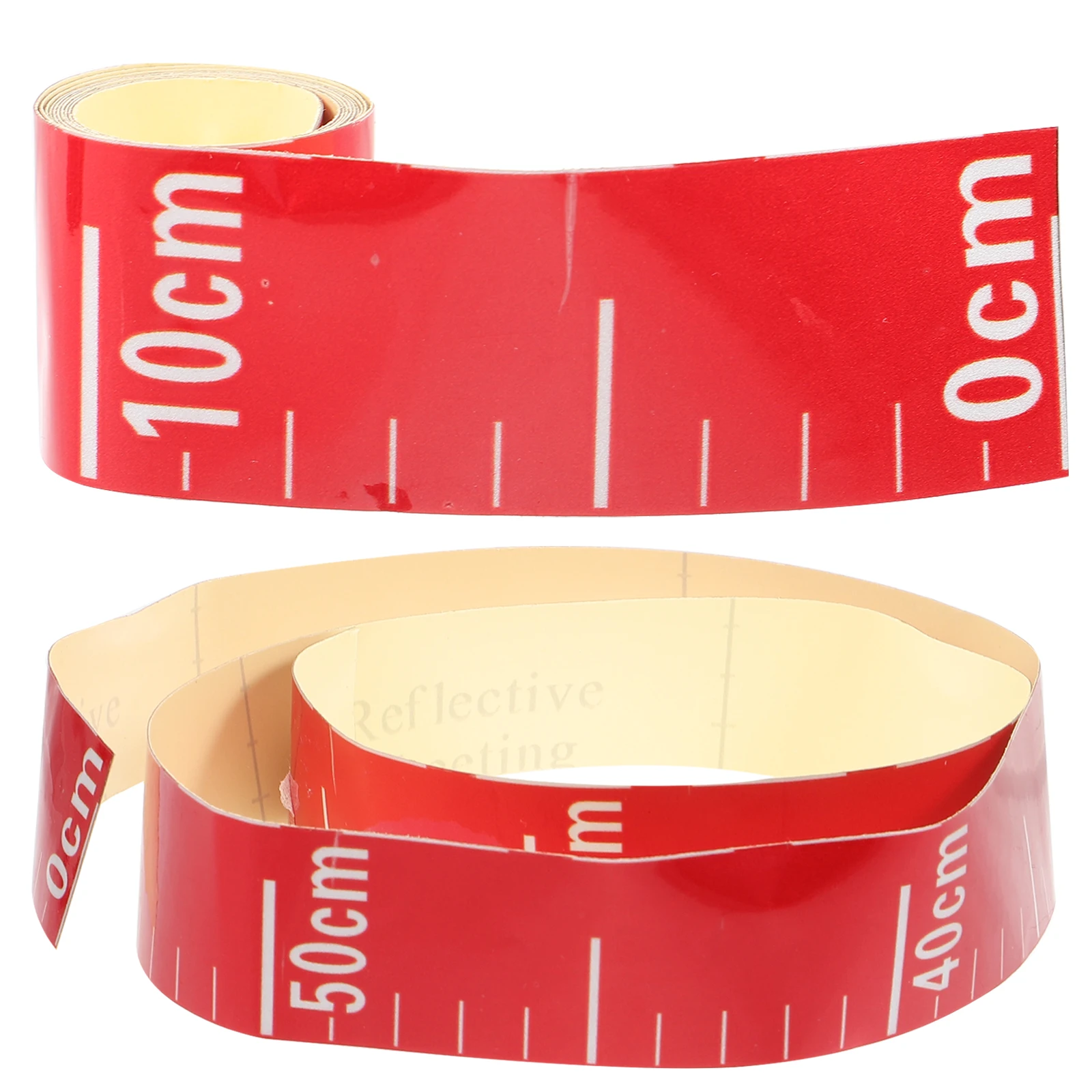 

2Pcs Water Level Gauge Sticker Self Adhesive Measurement Tools Centimeters Red Aluminum Foil Pond Pool Supplies