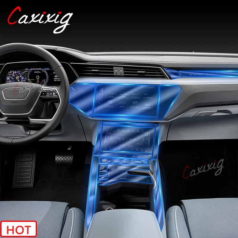 Für Audi Etron 55 Quattro 2020 2021 Auto Innen Zentrale Steuerung Schaltknauf Dashboard Klare TPU Navigation Schutz Film