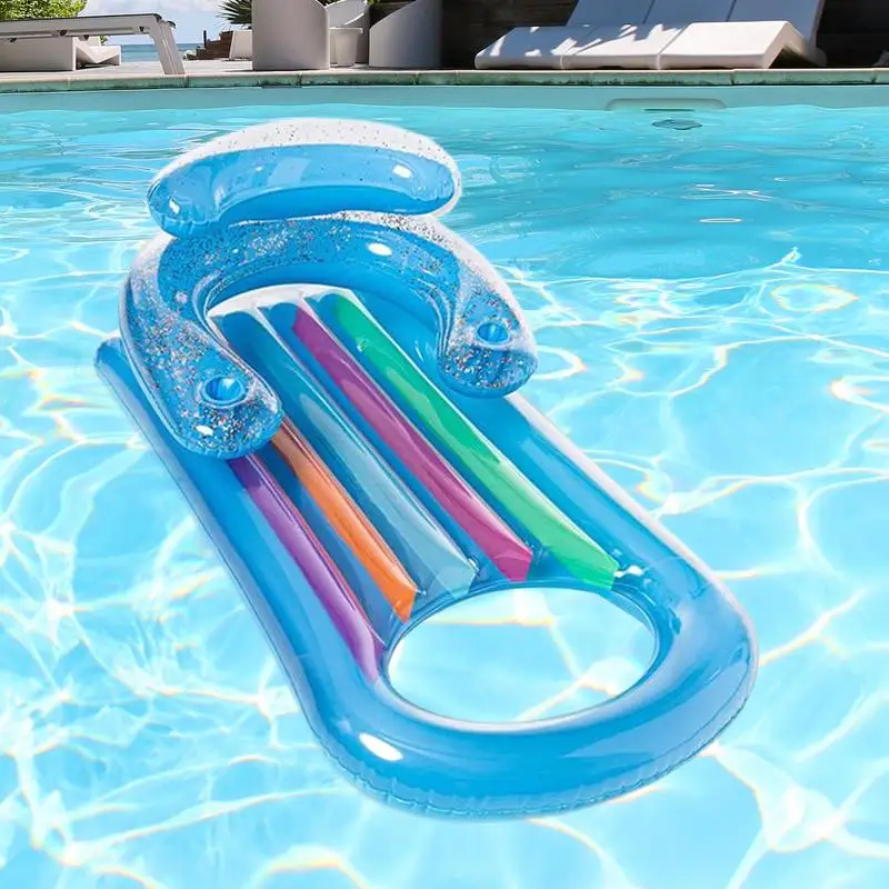 Aufblasbare Pool-Schwimmer, aufblasbare Wasserliege, spritzwassergeschützte aufblasbare Schwimmerliege für Camping am Pool am Meer, am Strand, im Hinterhof