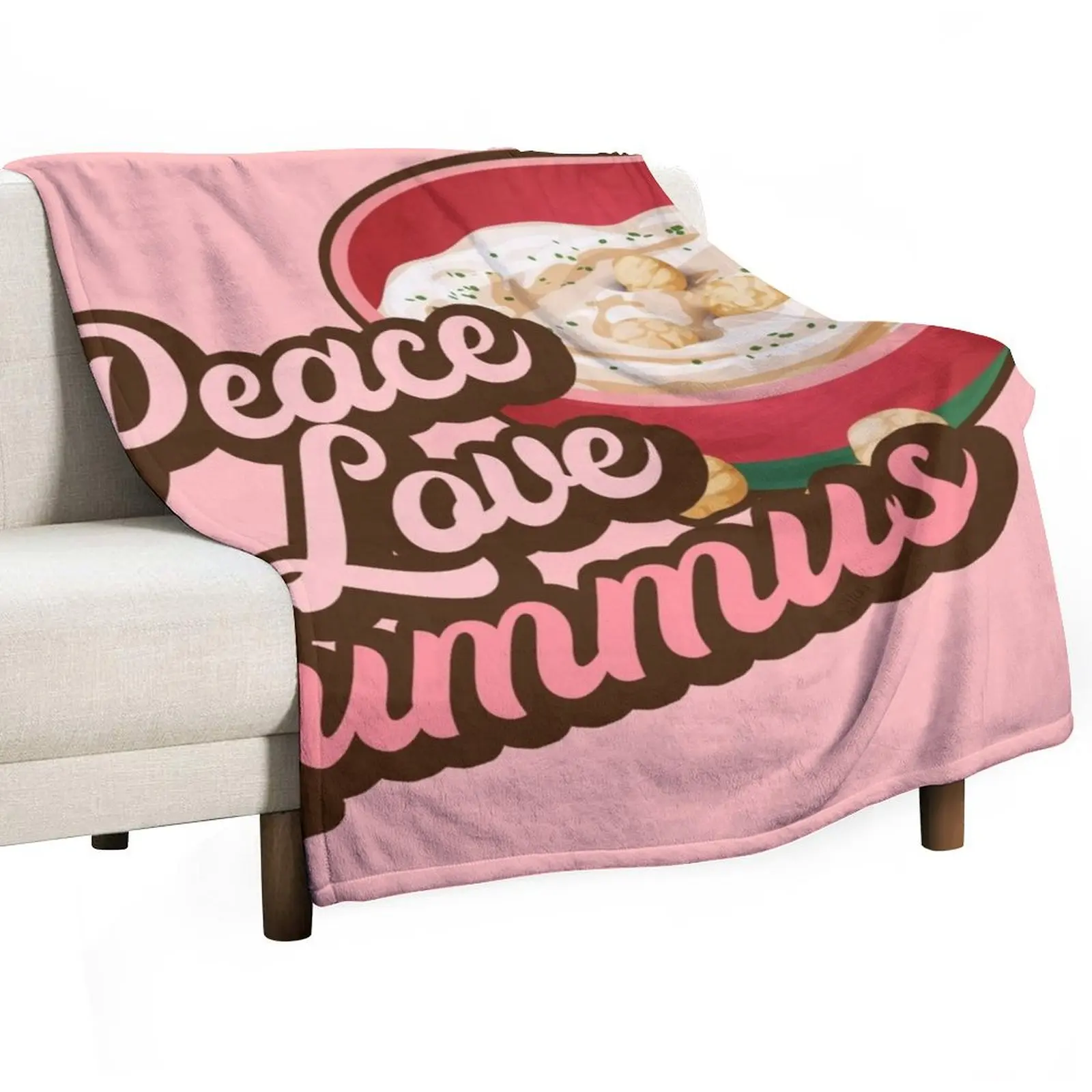 Peace Love Hummus. Throw Blanket blankets and throws Luxury Designer Fashion Sofas Giant Sofa Camping Blankets