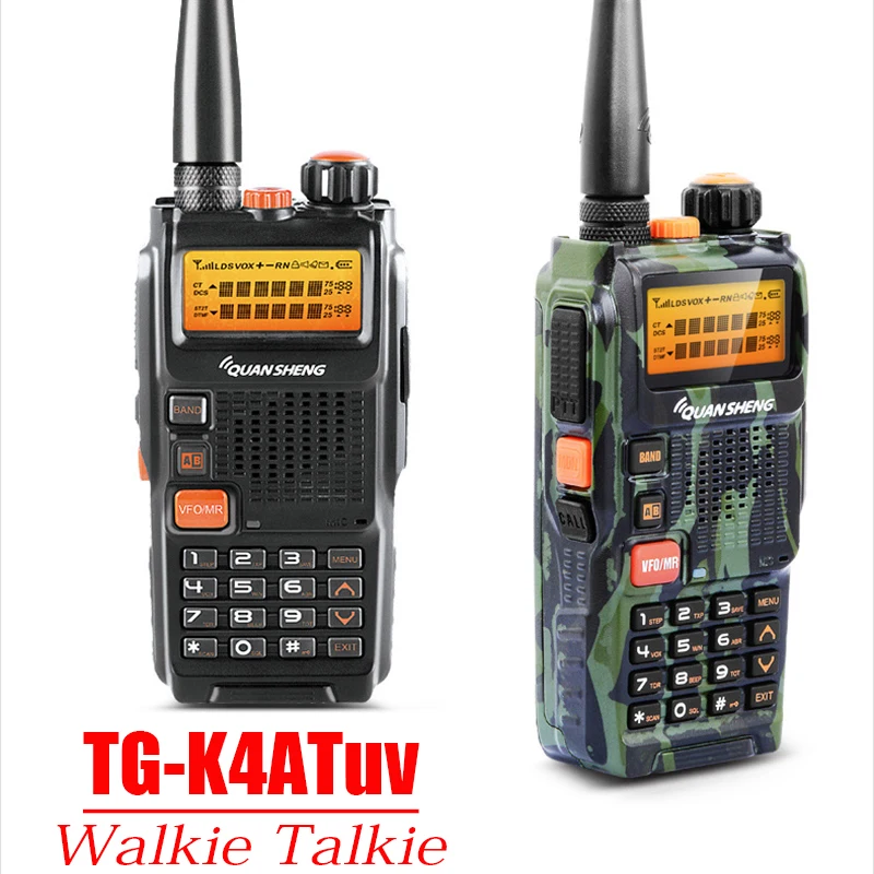 Quansheng TG-K4ATUV Talkie Walkie 5W 2000mAh Dual Band Two Way Radios Portable Wireless Transceiver Hunting Outdoors Intercom