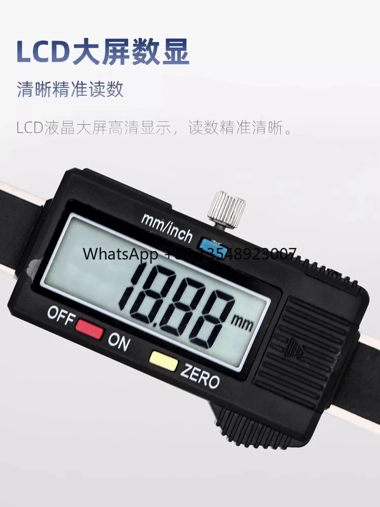 Thin Rod Electronic Digital Depth Gauge, Small Hole Depth Gauge, Deep Hole Number Graphics Caliper 0-30-50-100