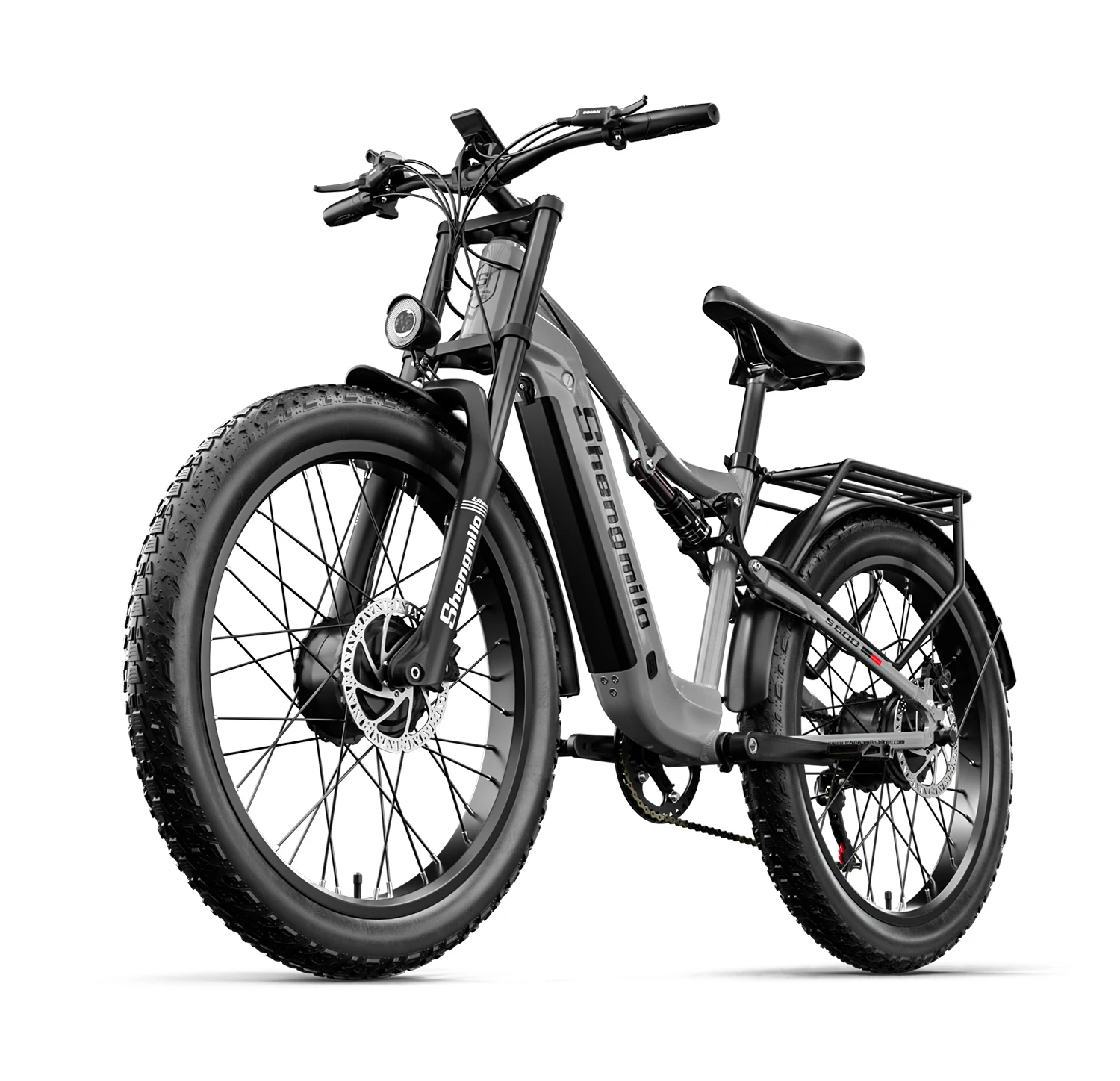 Shengmilo S600 elektrische fiets volwassen 2000 W dubbele motor dikke band ebike 48V17.5AH Verwijderbare batterij elektrische fietsen 26 inch elektrische mountainbike