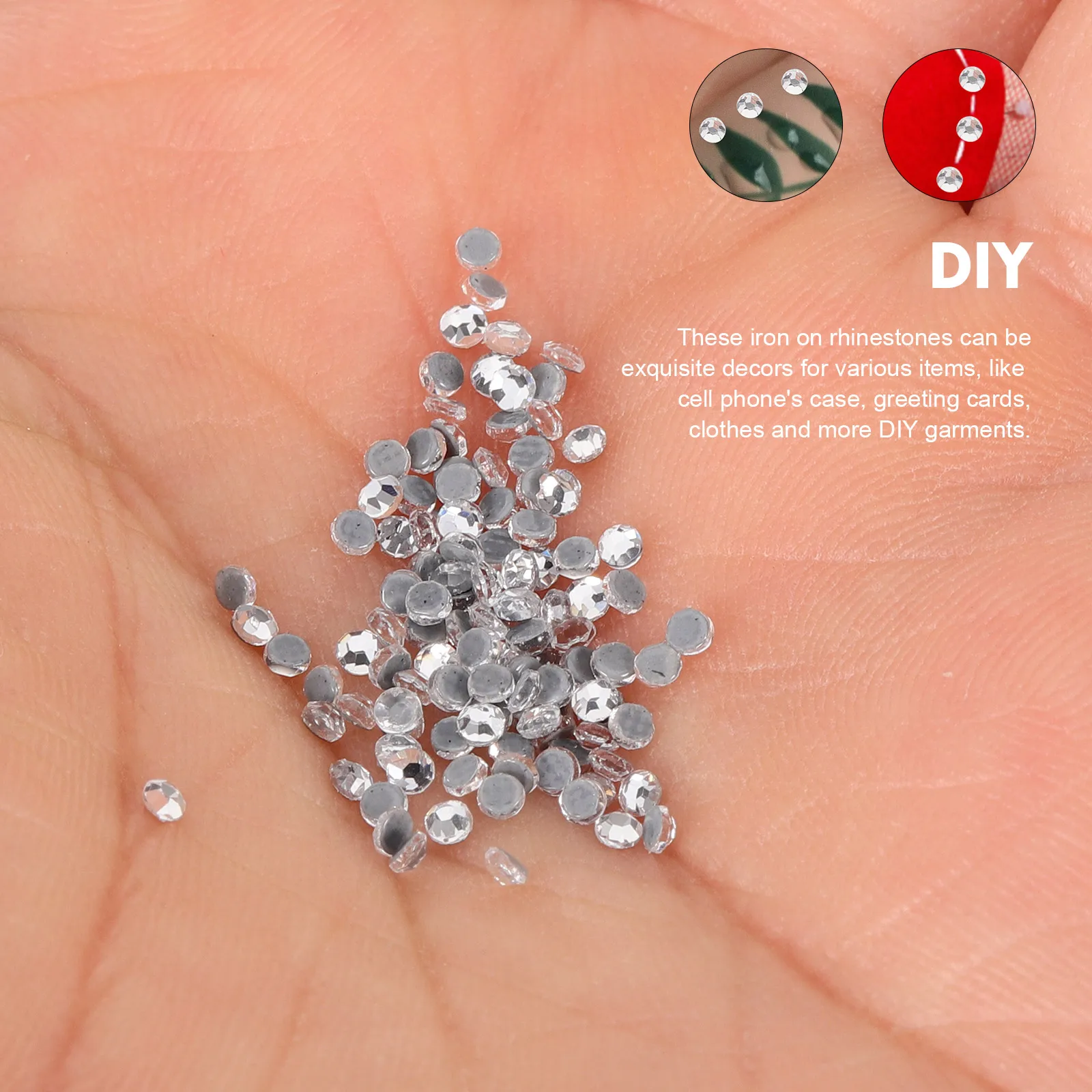

1440 Pcs Fix Rhinestones Flatback 1 6mm DIY Craft Embellishments Gems Decor Clothes Shoes Bags