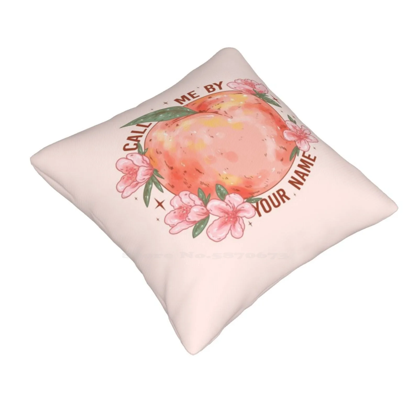 Cmbyn Fashion Sofa Throw Pillow Cover Pillowcase Call Me By Your Name Books Movies Film Peach Pink Flowers Floral Blossom