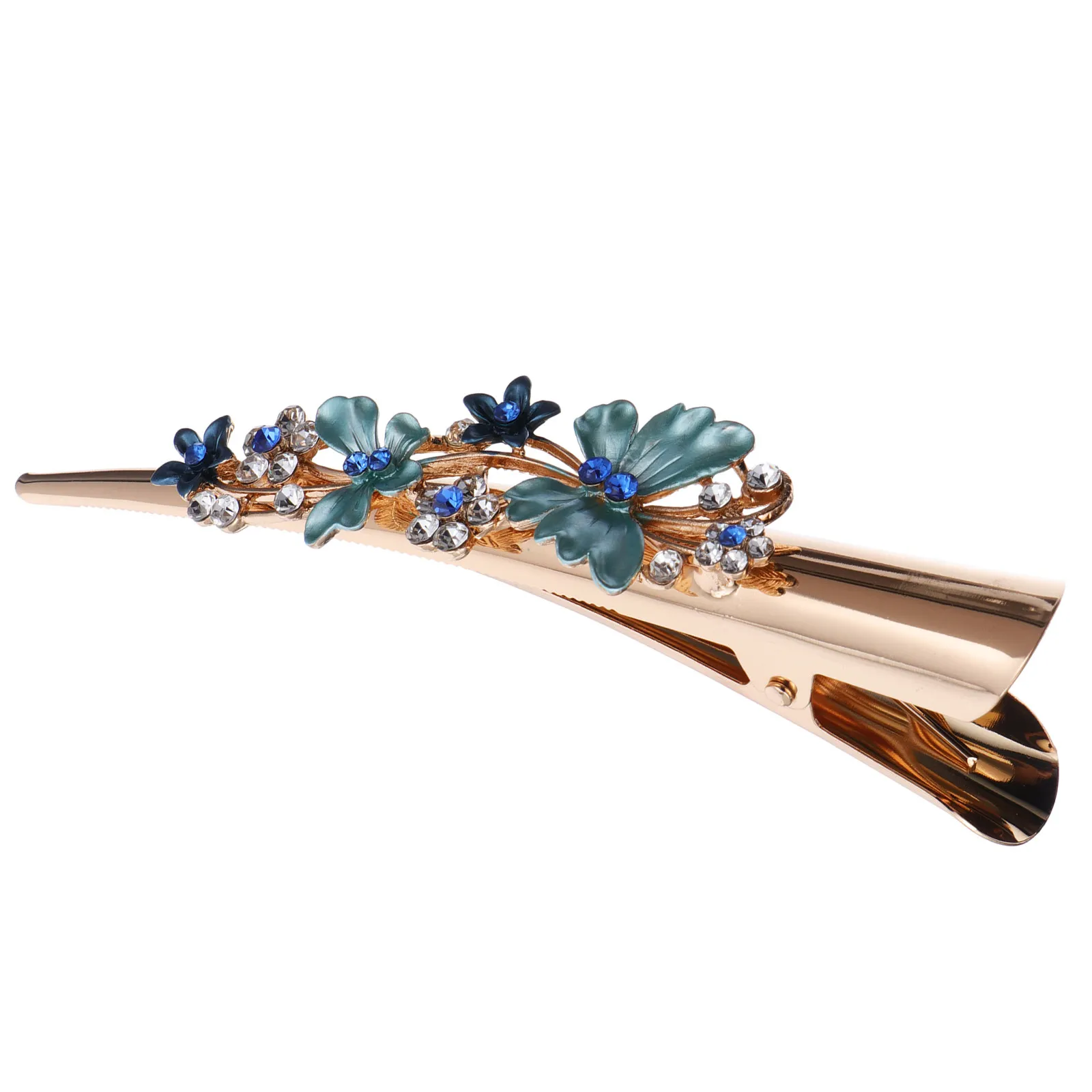 

Metal Flower Hair Clips Large Duckbill Barrettes For Women Retro Alloy Decor Party Festival Travel Daily Use