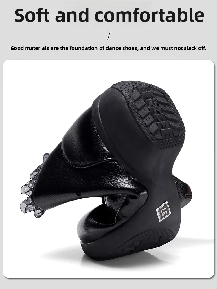 

Breathable Soft Leather Dance oes Women's Spring Season Square Dancing oes Comfortable Bot Sailor Dance Boots