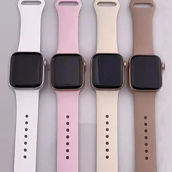 애플 워치 스트랩용 실리콘 밴드, 스포츠 팔찌, iwatch 시리즈 9, 8, 7, 6, 5, 4, 3, SE 9, 울트라 2, 49mm, 44mm, 45mm, 40mm, 41mm, 42-38-45mm 