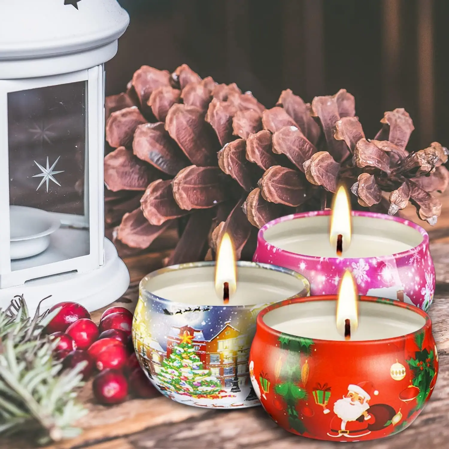 

12pcs/set Scented Christmas Candles, Scented Candles Gift for Women, Travel Tin Jar Aromatherapy Candles for Birthday Gift