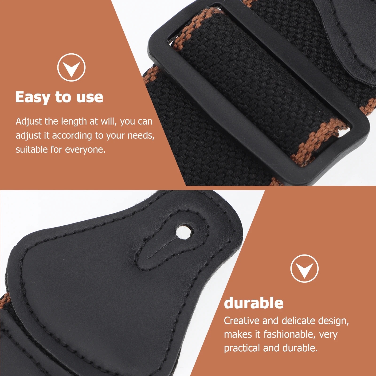 

1 set Guitar Strap Set Accessory Adjustable Durable Professional Belt Anti-Stretch Folk Guitar Playing Strap for Electric