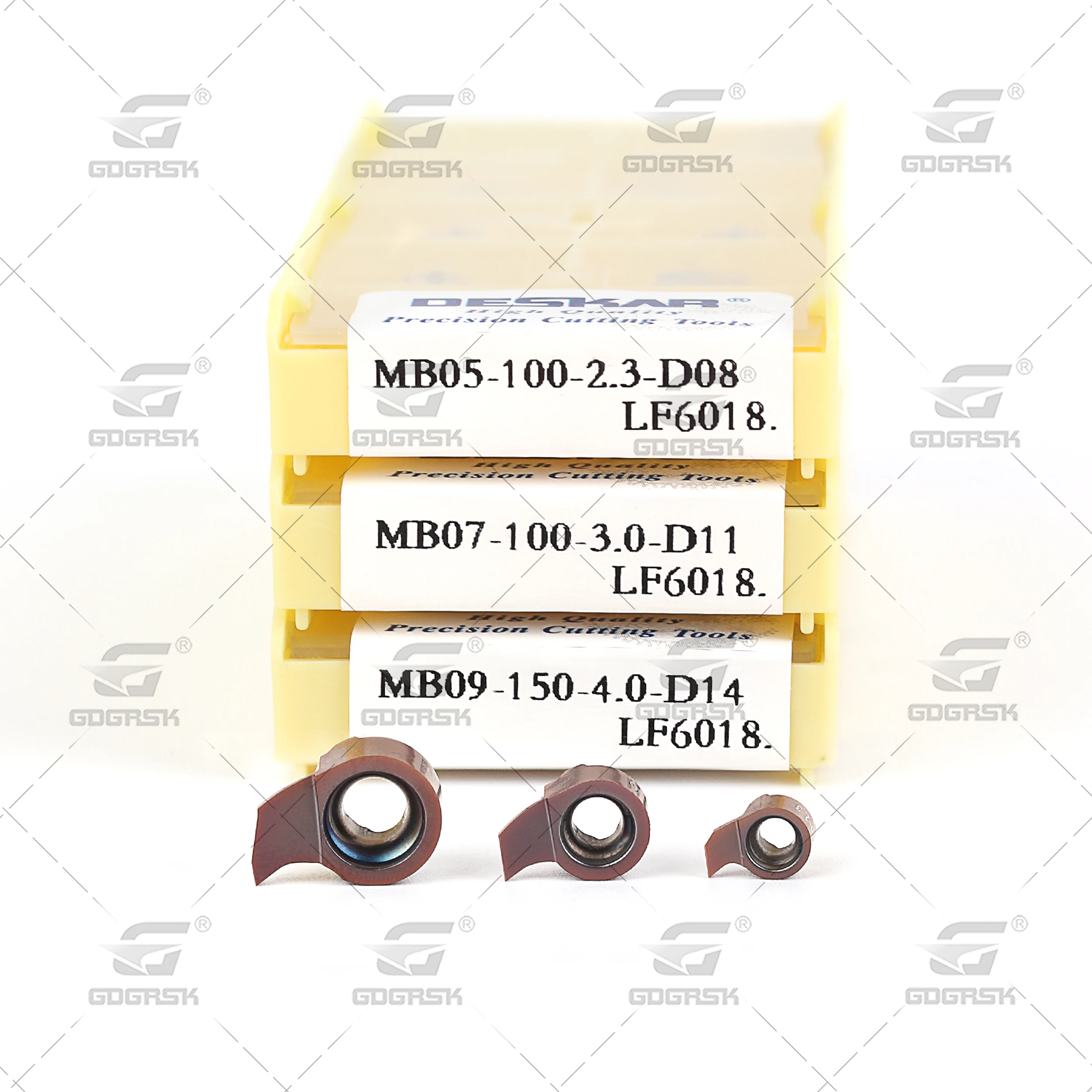 Imagem -04 - Deskar-cnc Torno Ferramentas Mb051002.3-d08 Lf6018 Comma Blade Mb05 Mb07 Mb09 Series Interno Pequeno Diâmetro Carbide Grooving Insert
