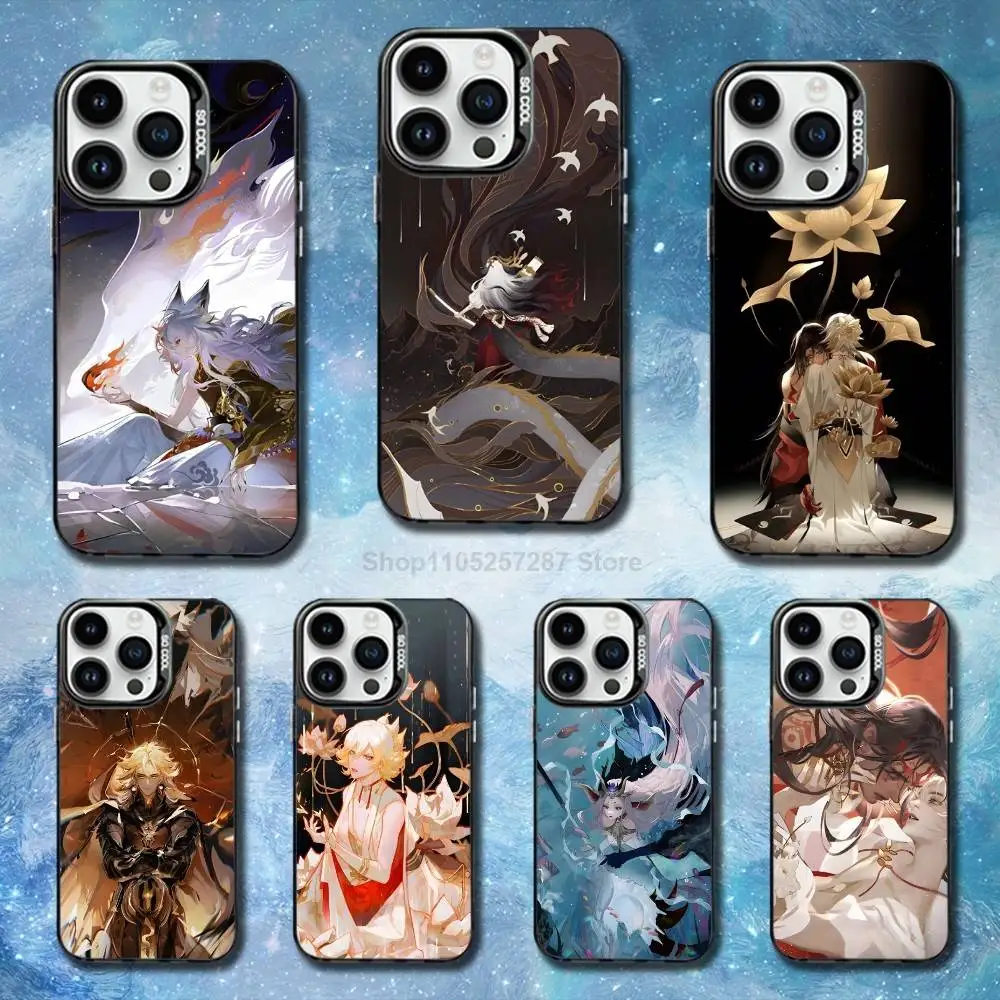 

Cool O-Onmyoji Game For iPhone 15,14,13,11,SE,XS,MAX,12,16,17,Mini,Pro,Black Matte Silicone Cover Case