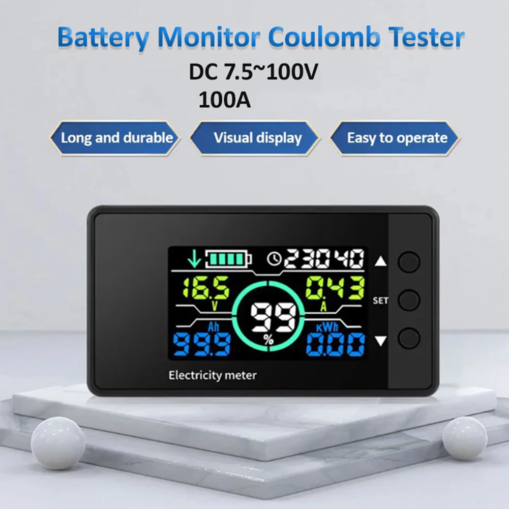 تتميز شاشة البطارية بشاشة LCD 12 فولت لتتبع القدرة الفعالة في الدراجات الكهربائية والأنظمة الكهروضوئية