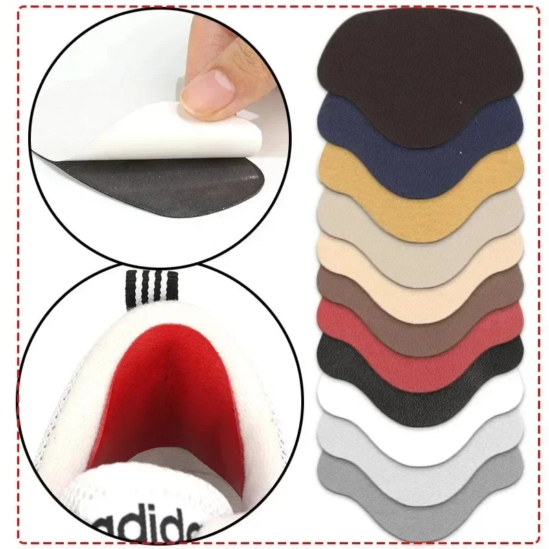 4Pcs Sneaker Heel Repair Pad Adjustable Size Wear-resistant Footbed Invisible Heel Repair Pad Repair Shoe Hole Pad Back Sticker image 2