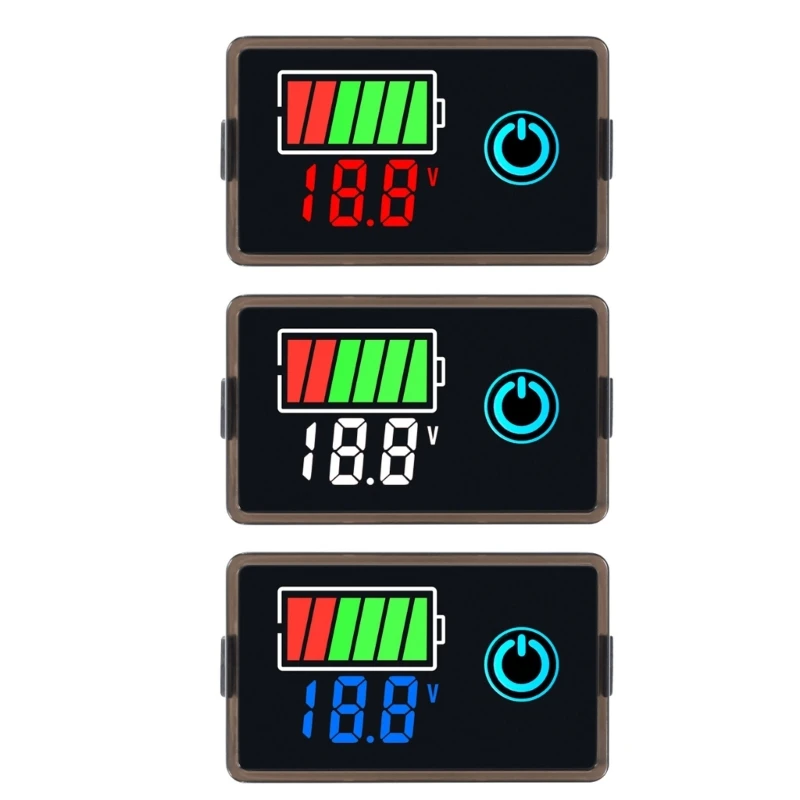 Digital Battery Meter LCD Display Tester Instrument for 8-100V Vehicles