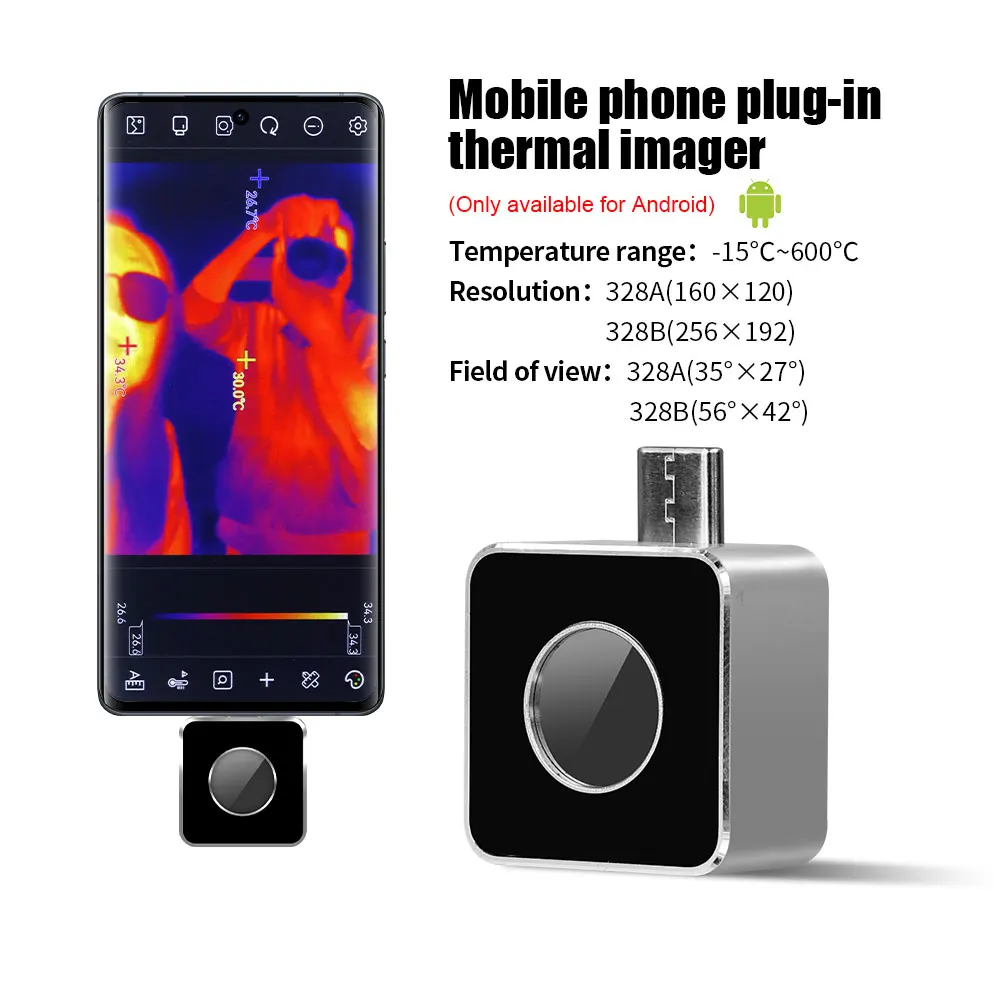 Chinese Manufacturers Custom VICTOR 328A -15 - 600 Degrees Celsius Mini Mobile Phone Thermal Imager