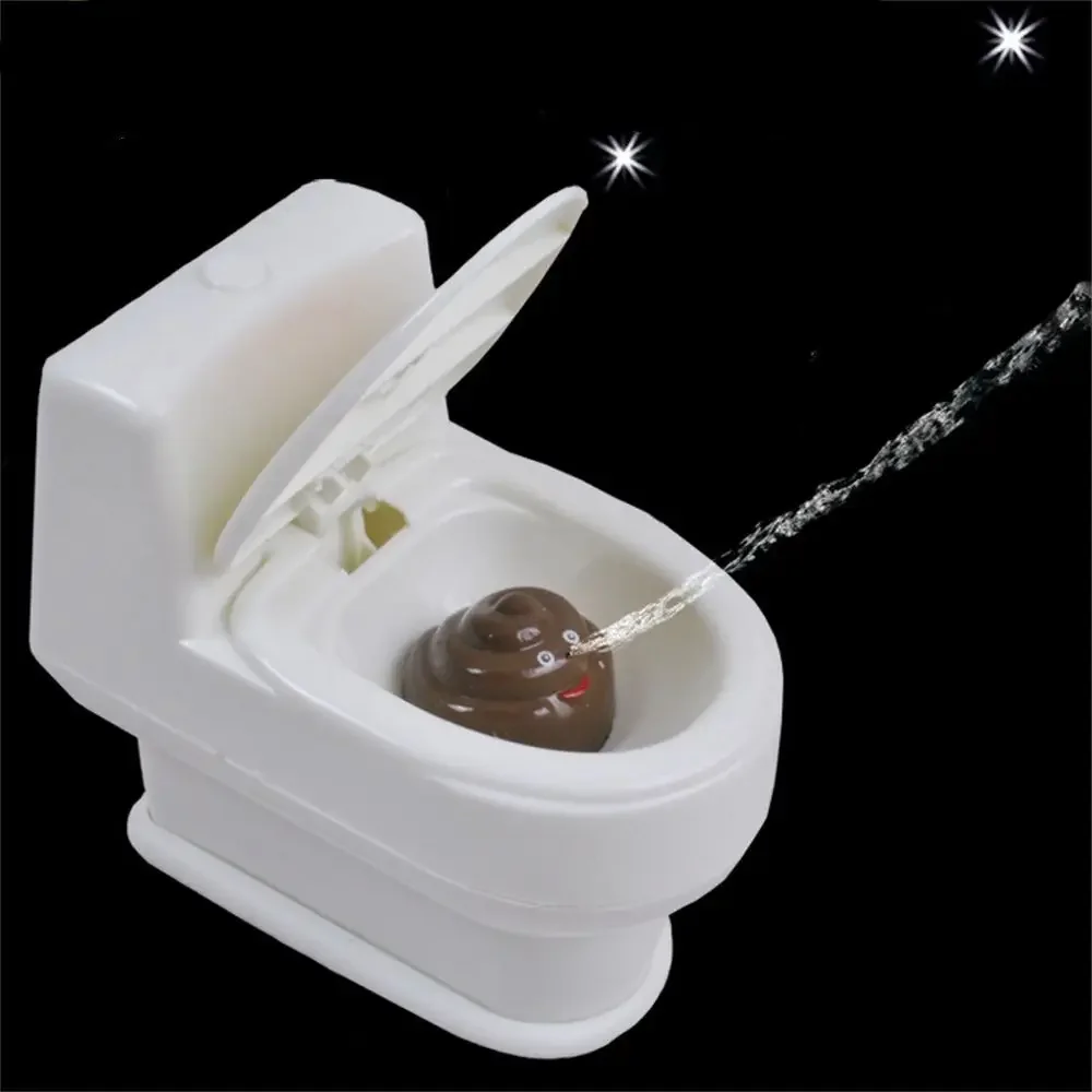 

Mini Desktop Gift Stress Release Toy Fools' Day Closestool Joke Gag Toy Funny Prank Spray Water Toilet Toy