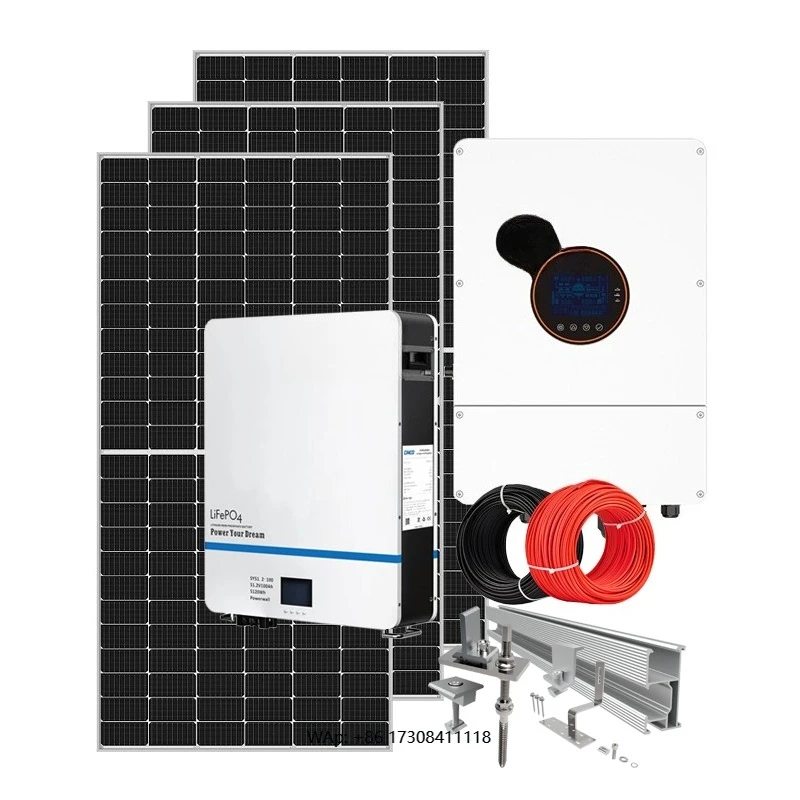 5kw On-Off Grid Hybrid Solar System Complete Home Solar Panel System with Lithium Ion Batteries
