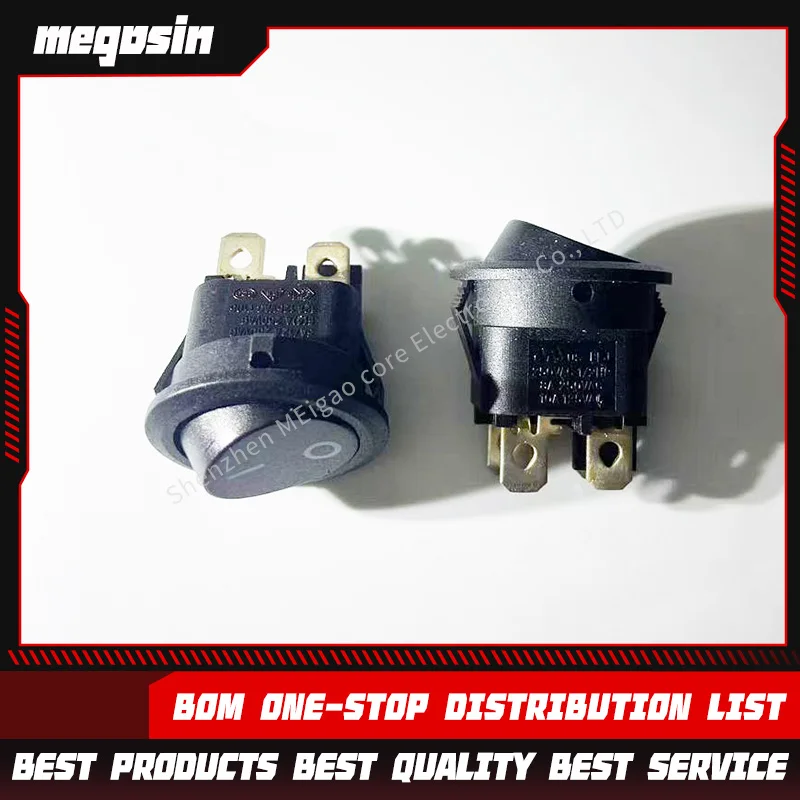 5pcs/lot Circular boat-shaped switch PS8A 4-pin 2-position pusher switch with a round top and a round bottom 250V 8A