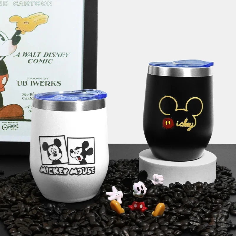 Disney 360ML Mickey Mouse Cartoon Print Creative Design Stainless Steel Insulated Coffee Cup Tamping station French press