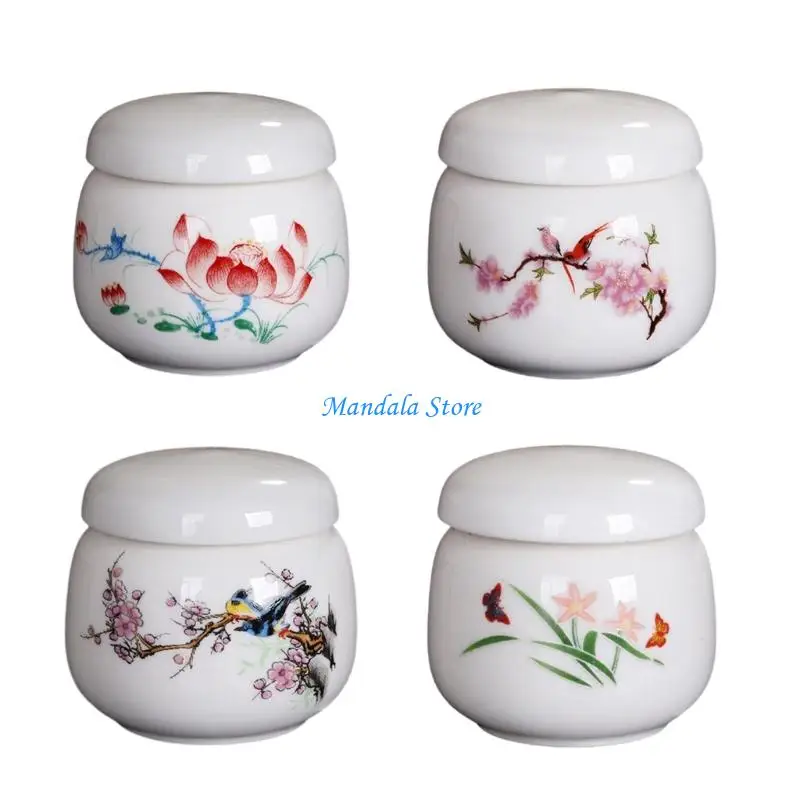 

U2JC Portable Ceramic Storage Container for Coffee Spices Travel Accessory