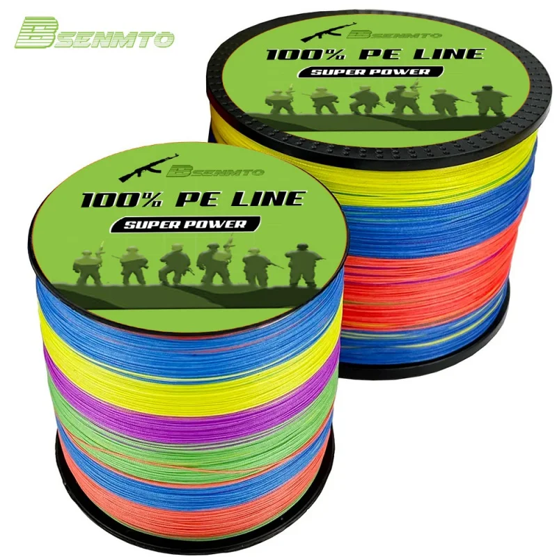 

BSENMTO 8 Strands Fishing Line Multifilament 300M 500M 1000M 100M Carp Japanese Braided Wire Accessories Fly Sea Saltwater