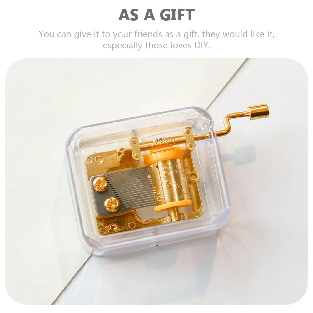 

Delicate Mechanical Musical Box Craft Clear Sound Quality Stylish Decoration for Women Girls Holiday Gift Mini Music Box