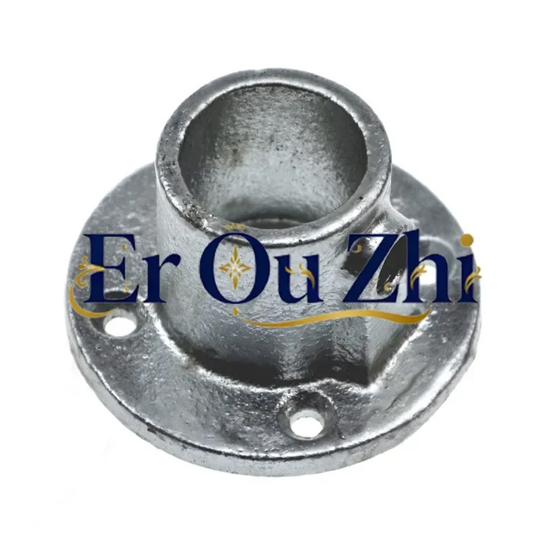 42/48mm1.2 Inch Steel Pipe Connector Galvanized Round Pipe Fittings 1.5 Inch Iron Pipe Connector Free Wire, Fixing Parts