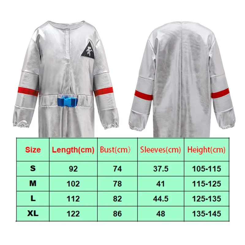 Cgmgtsn Zilveren Spaceman Jumpsuit Jongens Astronaut Kostuum En Tas Voor Kinderen Halloween Cosplay Kinderen Carnaval Feest Verkleedkleding