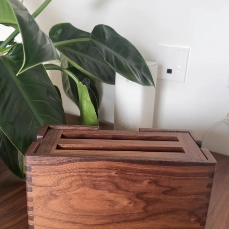 

Living Room Desktop Wire Box，Solid Wood Power Strip Organizer Box, Multi-Functional Cable Management Storage, Router Stand