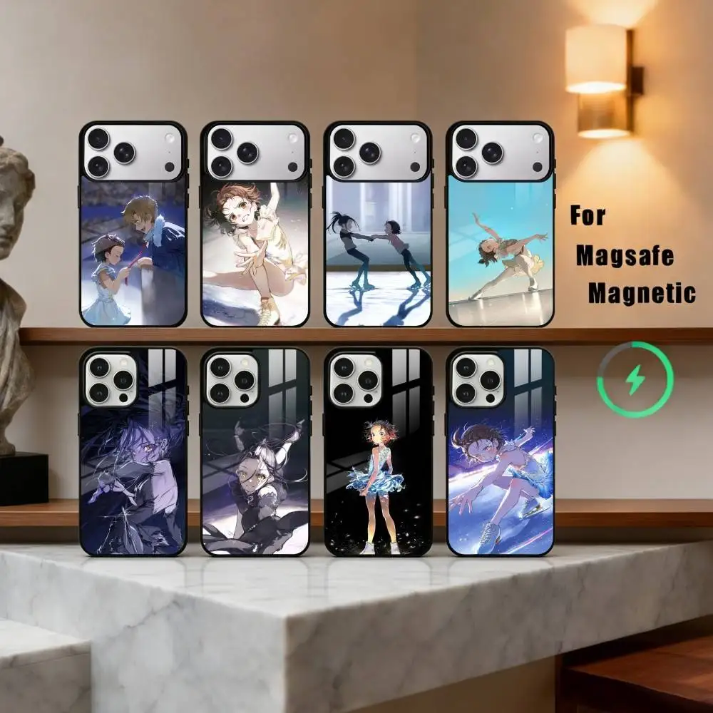 

Skating Anime M-Medalist Phone Case For iPhone17,16,15,14,13,12,11 Plus,For Magnetic Wireless Charge Cover