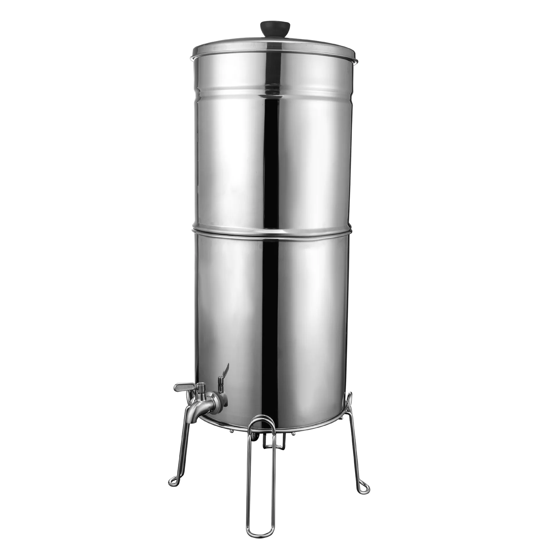 2.25 gallon stainless steel water filter tank gravity water filter purifier with stand for outdoor camping travel