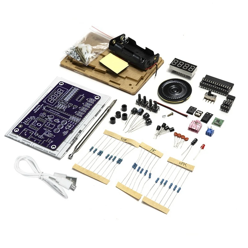 HU-017A RDA5807S Radio Receiver Module Kit FM Electronic DIY Circuits Parts Digital Tube Display 87-108Mhz