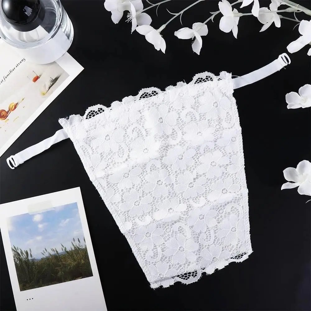 1Pc Double Layer Anti-Glare Tube Top Women Lace Invisible Bra Clip On Bralette Wrapped Chest Overlay Tube Top