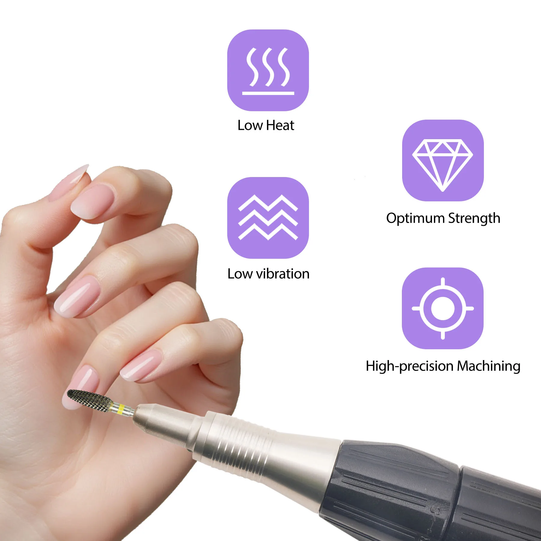 1 قطعة التنغستن كربيد مسمار لقمة ثقب 3/32 بوصة بشرة مبرد أظافر كهربائي ل جيل للأظافر مزيل طلاء الأظافر أدوات مسمار الفن Efiles #5