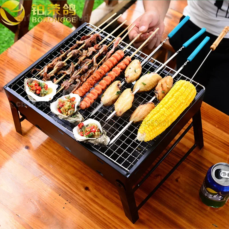 

Portable Box Barbecue, Outdoor Folding Oven, Household Picnic Grill, Compact Yakitori Charcoal Cooker, Durable Camping Gear