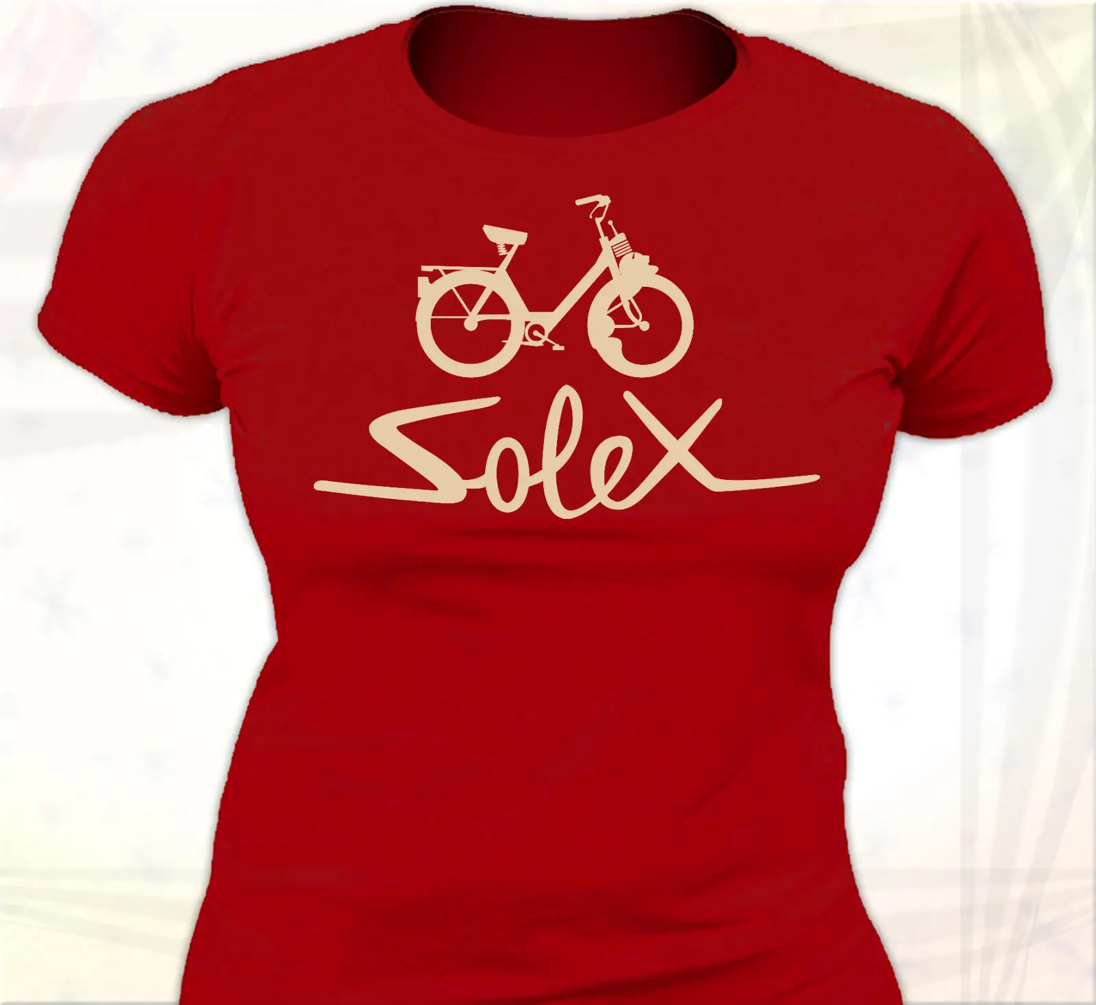 Womens t-shirt solex vélosolex moped-velomotewbr ur vintage retro 3800(1)