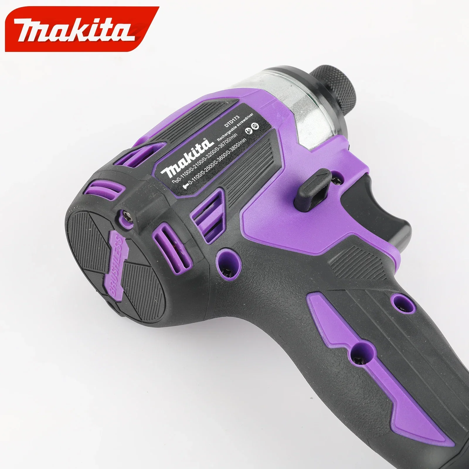 Makita DTD173 Blue, Black and White, Black, Purple, Red,  No Battery, Brushless Screwdriver, Rechargeable Electric Screwdriver view 4