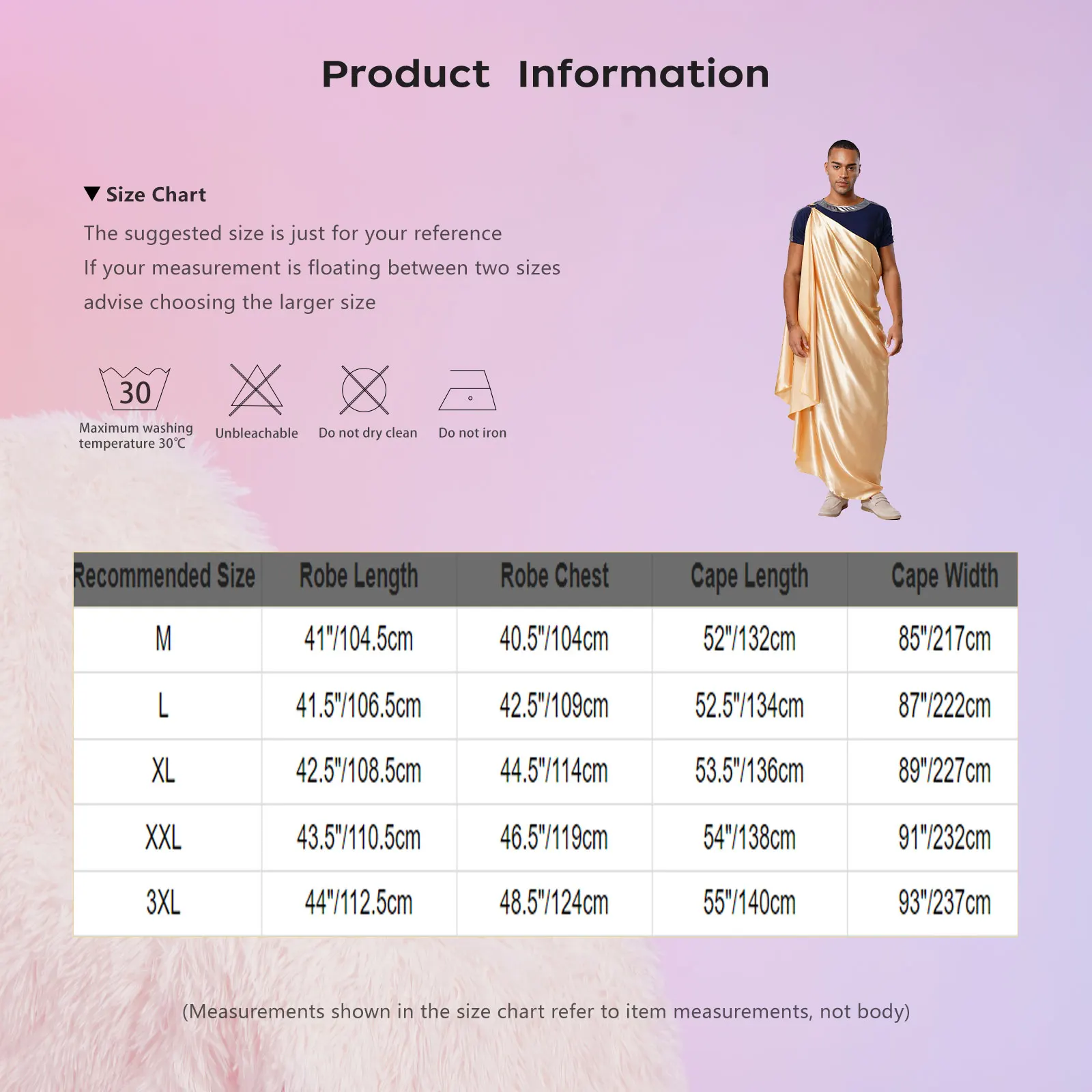 

Men Greek Cosplay Halloween Costume Outfit Short Sleeve Long Robe with One Shoulder Satin Cape for Theme Party Fancy Dress Ball