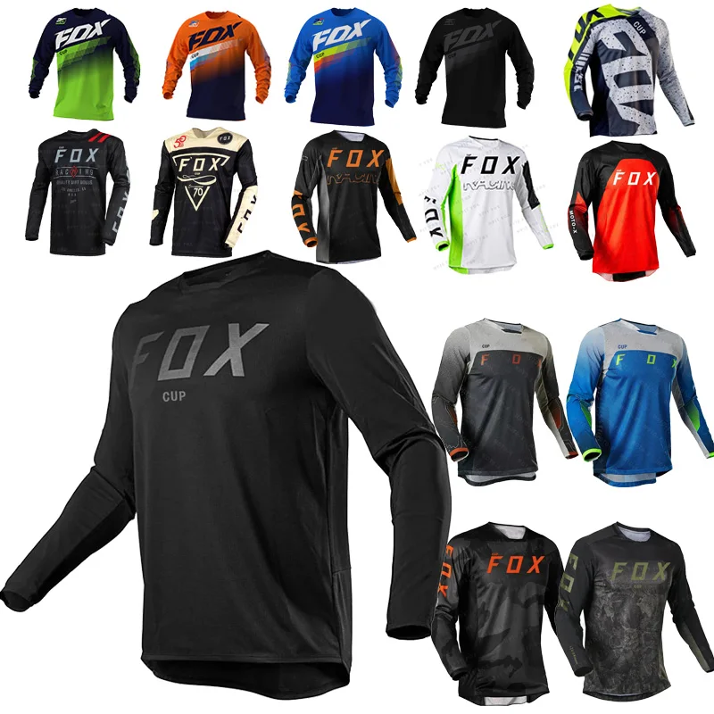 2022 Motocross Mountain Enduro Bike Clothing Bicycle Moto Downhill T-shirt Fox Cup Women Men Cycling Jersey MTB Shirts BMX 