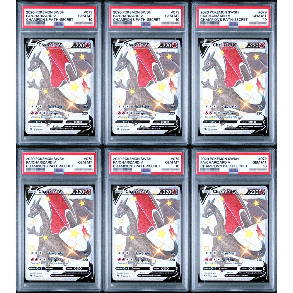 

2020 Diy Ptcg Graded Collection Card Swsh Fa/charizard V Champions Path-Secret #079 Gem Mt 10 Holographic Labels Card Gifts