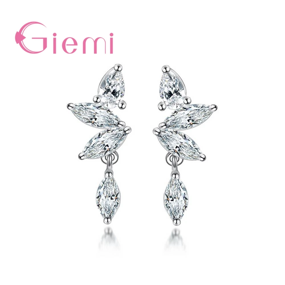 Vintage Trendy Design Levels Sets Earring 925 Sterling Silver Ladies Jewelry Bijoux Best Party Meeting Crystal Accessories