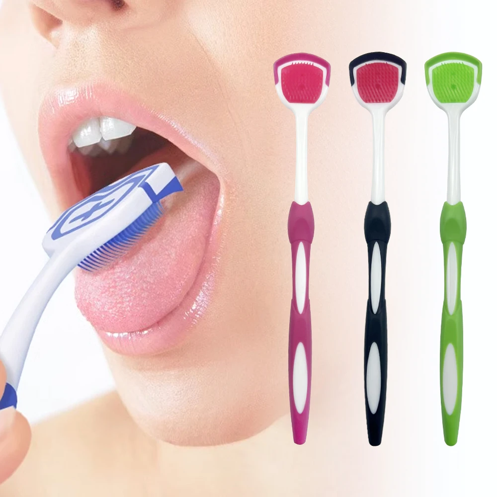 Grattoir à langue en Silicone, brosse de nettoyage buccal, brosses de nettoyage buccal, soins d'hygiène de la langue, bouche, haleine fraîche, outil de grattage, 1 pièces