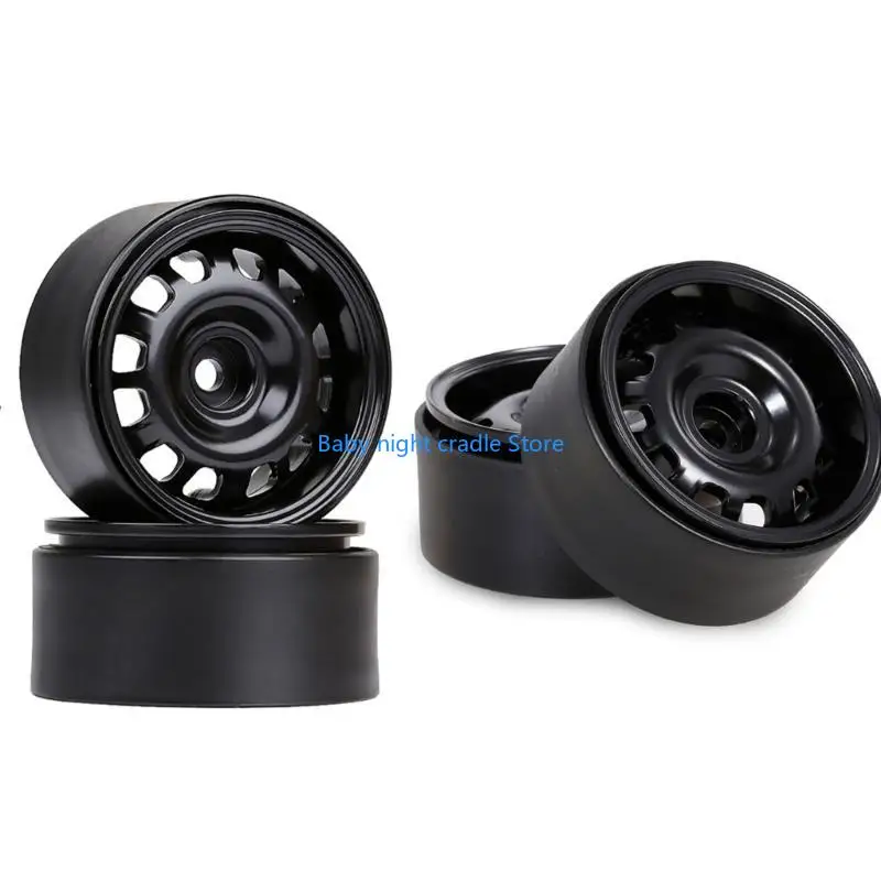

J2FF Beadlock Wheel Hubs 4PCS Car Wheel Modification Kits Play Vehicle Parts for SCX10 1:10 Remote Control Crawler Car