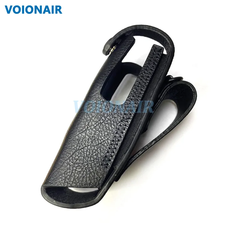 VOIONAIR-funda de transporte de cuero genuino suave para Motorola GP338D + Radio bidireccional