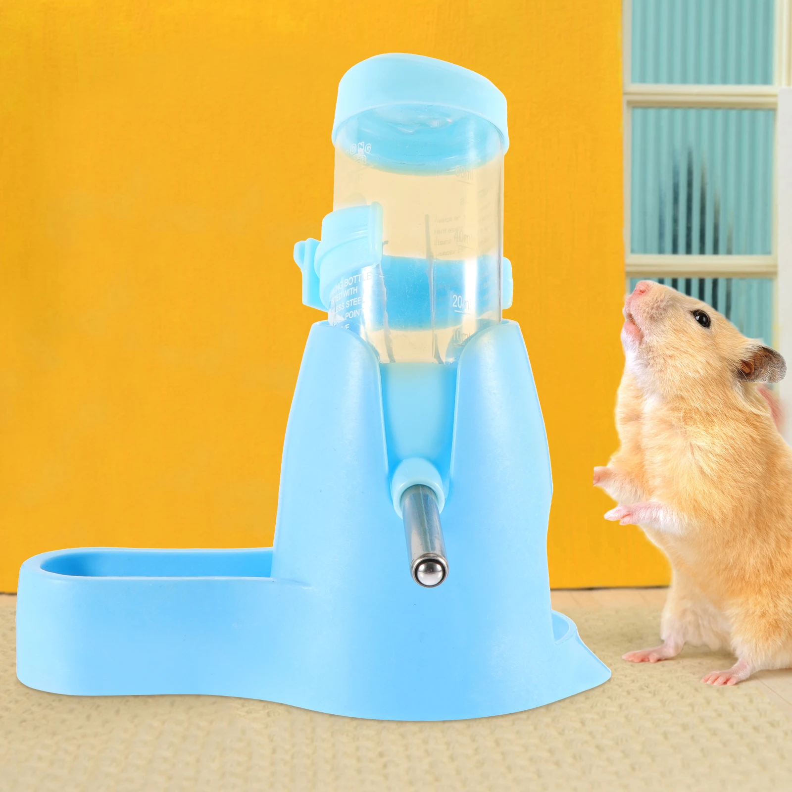 

Multi-function Hamster Water Bottle Dispenser Detachable Pet Feeding Supplies Small Animal Rat Waterer Cage Use Durable for Pets