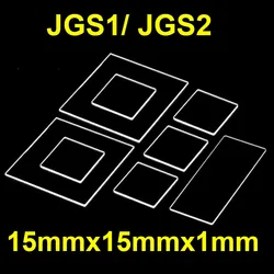 1PC Quartz square glass sheet JGS1/ JGS2 high temperature resistance, acid and alkali resistance, ultra-thin 15x15x1mm