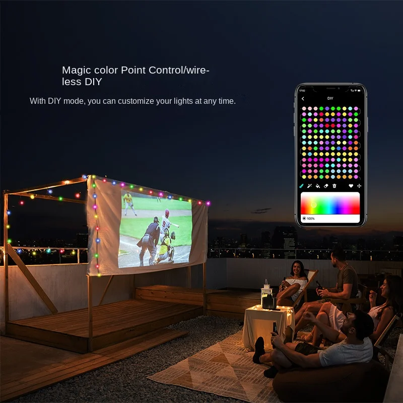 40M 400Led 2024 Christmas Light Smart Bluetooth LED Fairy Festoon Lamp Indoor/Outdoor Decoration For Home Wedding Party Gar